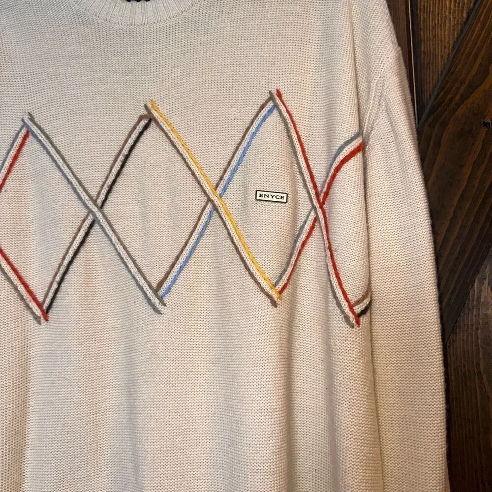 Vintage Enyce Argyle Grandpa Knit Sweater